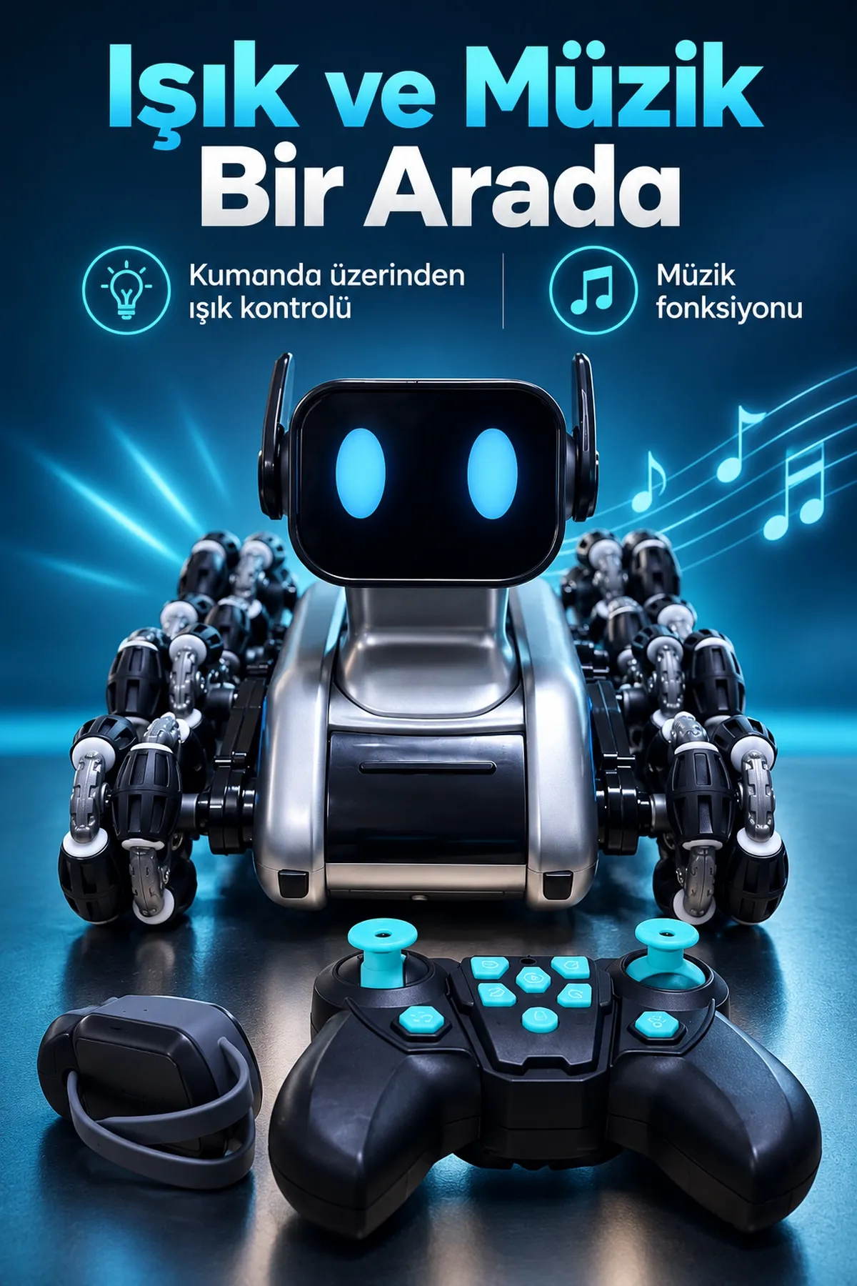 El Hareketleriyle Kontrol Edilen Kumandalı Robot Köpek