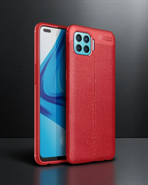 Oppo Reno 4 Lite Kılıf Auto Focus Kapak - Kırmızı